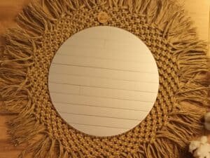 miroir en jute