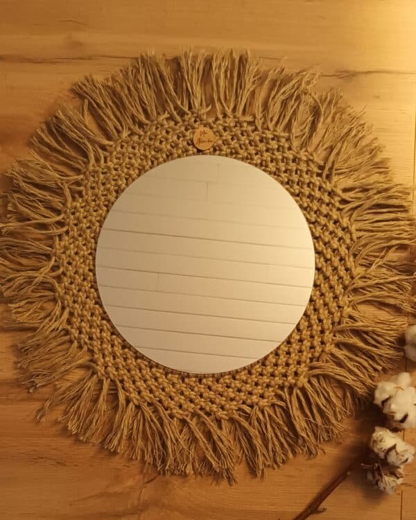 miroir en jute