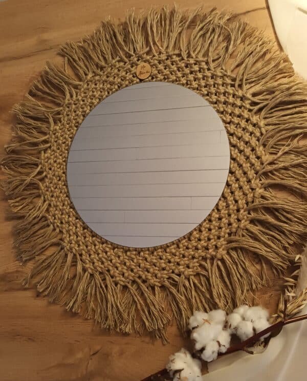 miroir en jute