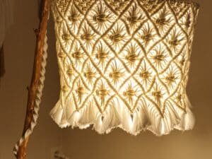 lustre en macramé fait main