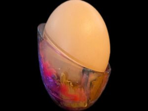 pink egg cup