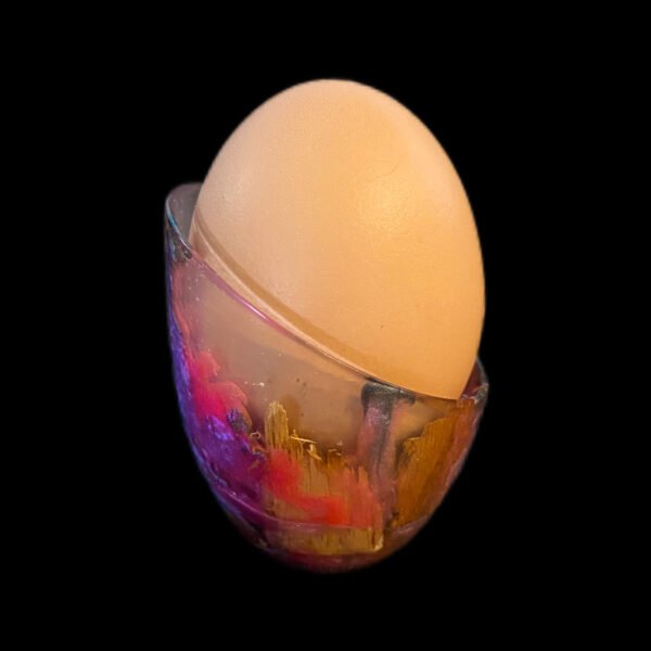 pink egg cup