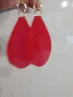 boucles d'oreille rouge v4