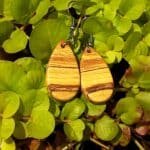 boucle d'oreille en bois