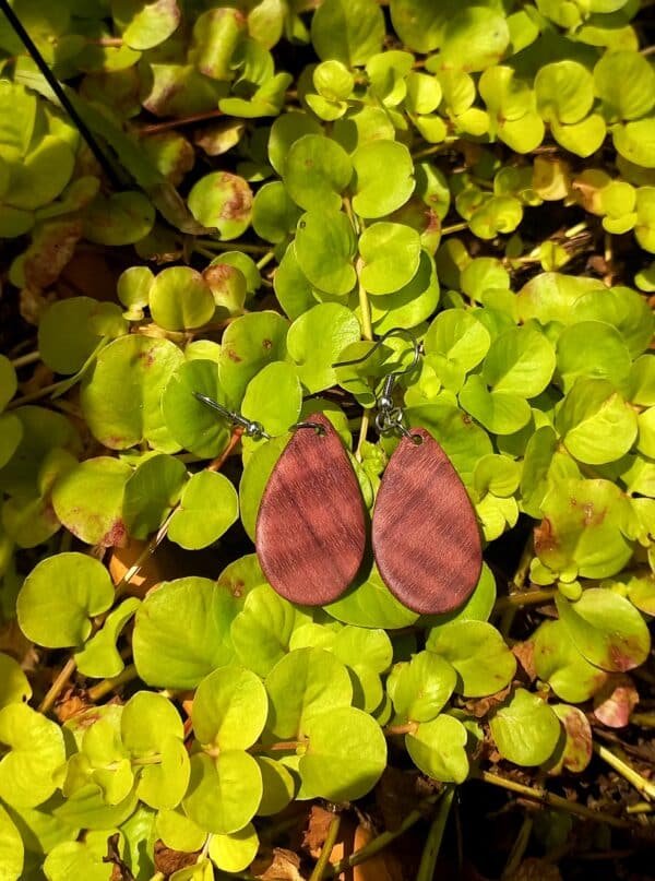 boucle d'oreille en bois