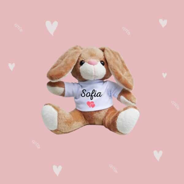 Peluche lapin personnalisable