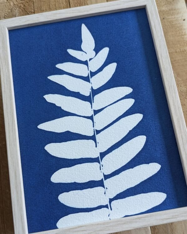 Détail cyanotype fougère - Les paillettes by Pepite