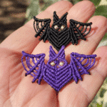 Chauve souris macramé soleil