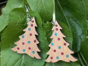 boucle d'oreille sapin de noël