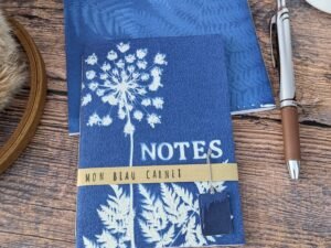 carnet cyanotype fleur de carottes sauvage - Les paillettes by Pepite